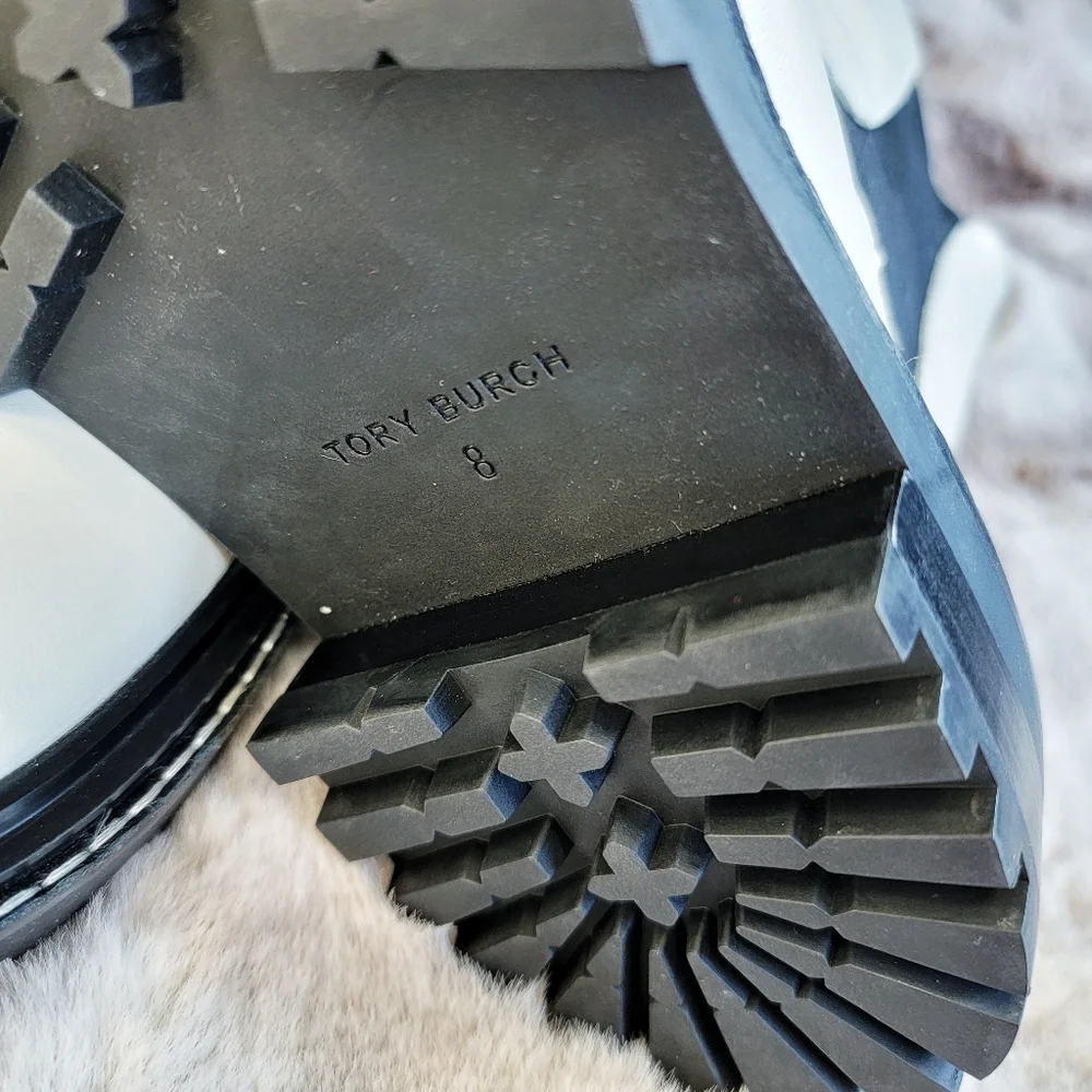 💋LAST DAY!!💋Tory Burch Ivory Leather Benton Boots size 8 - FINAL PRICE - Picture 8 of 11
